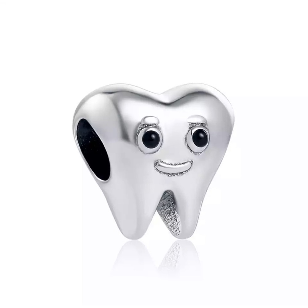 Tooth Dentist Hygienist S925 Silver Charm, fits Pandora Charms Bracelet